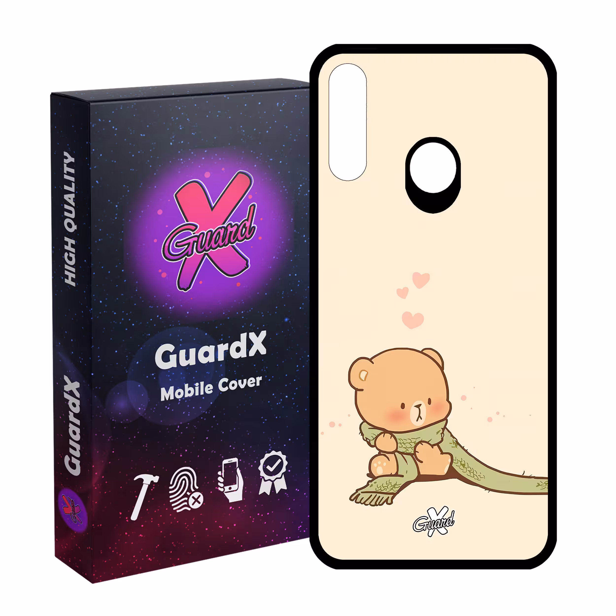 کاور گارد ایکس طرح خرس 1 مدل Glass10488 مناسب برای گوشی موبایل سامسونگ Galaxy A20s