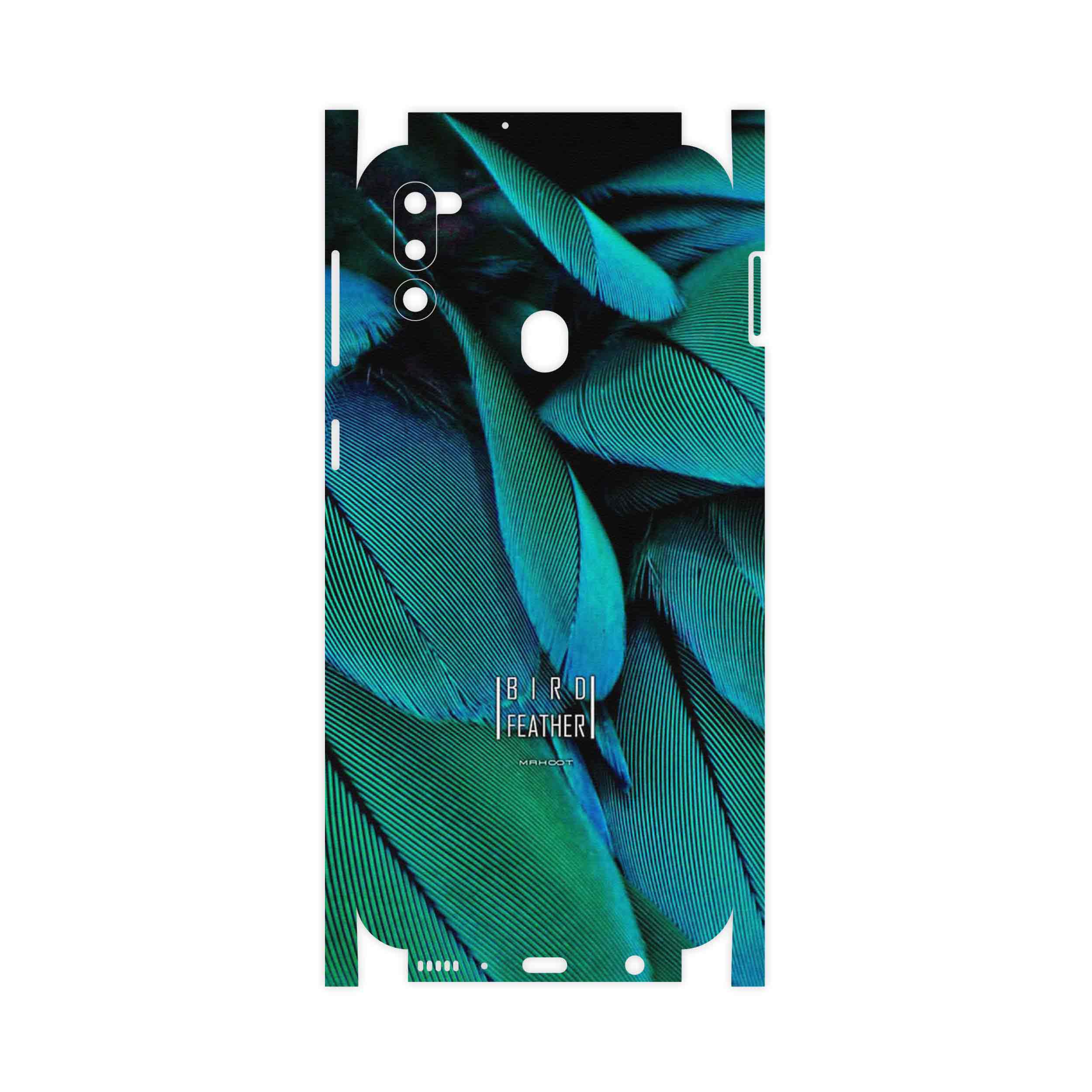 برچسب پوششی ماهوت مدل Green Feather-FullSkin مناسب برای گوشی موبایل سامسونگ Galaxy M21 (2021) Edition