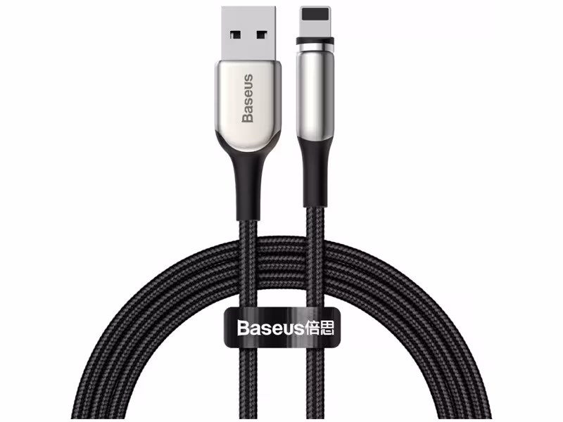 کابل لایتنینگ مگنتی 2 متری با توان 1.5 آمپر بیسوس Baseus Zinc Magnetic Cable Lightning  1.5A Charging CAMXC-I01