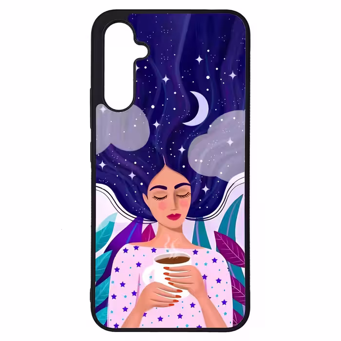 کاور طرح نقاشی دختر کد G-095 مناسب برای گوشی موبایل سامسونگ Galaxy A34 / A34 5G | دیجی قاب دونی