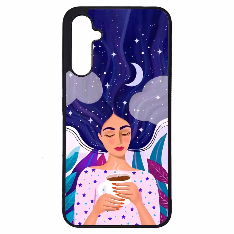 کاور طرح نقاشی دختر کد G-095 مناسب برای گوشی موبایل سامسونگ Galaxy A34 / A34 5G | دیجی قاب دونی
