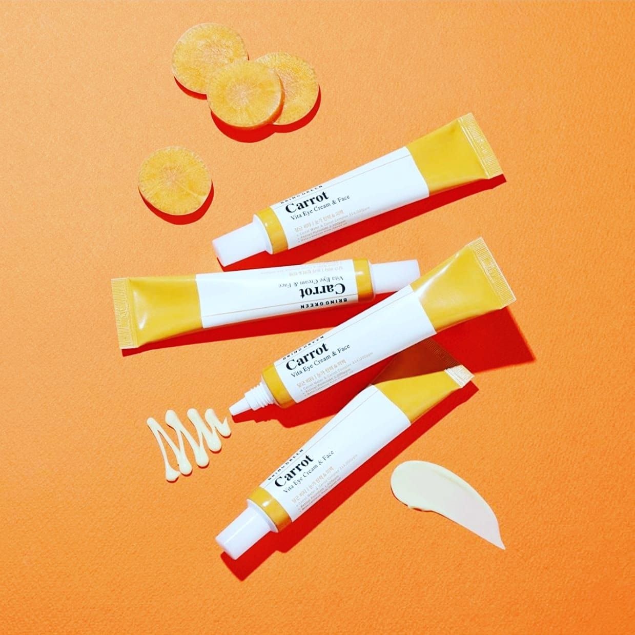 کرم ویتامینه دور چشم و صورت هویج - ساخت کره جنوبی - آبرسان و جوانساز پوست- اورجی