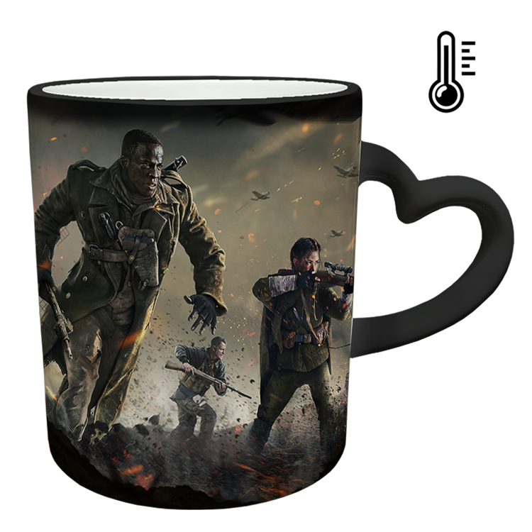 ماگ حرارتی مدل دسته قلبی طرح بازی کال آف دیوتی call of duty کد 94