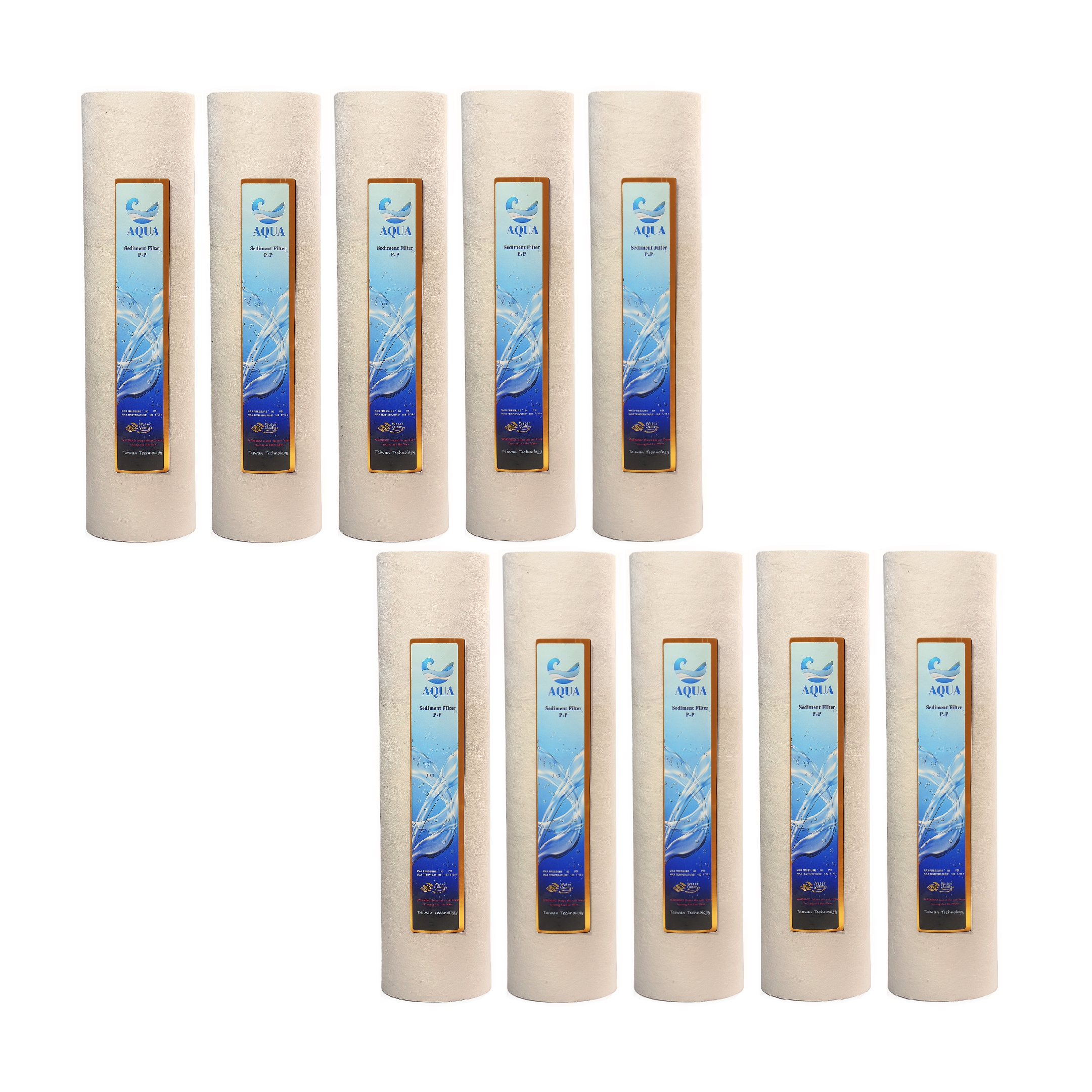 فیلتر دستگاه تصفیه آب آکوا مدل AQUA-PP10 مجموعه 10 عددی