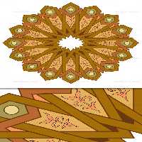 وکتور طرح نماد و المان اسلامی شمسه شماره 04 - گرافیک با طعم تربچه