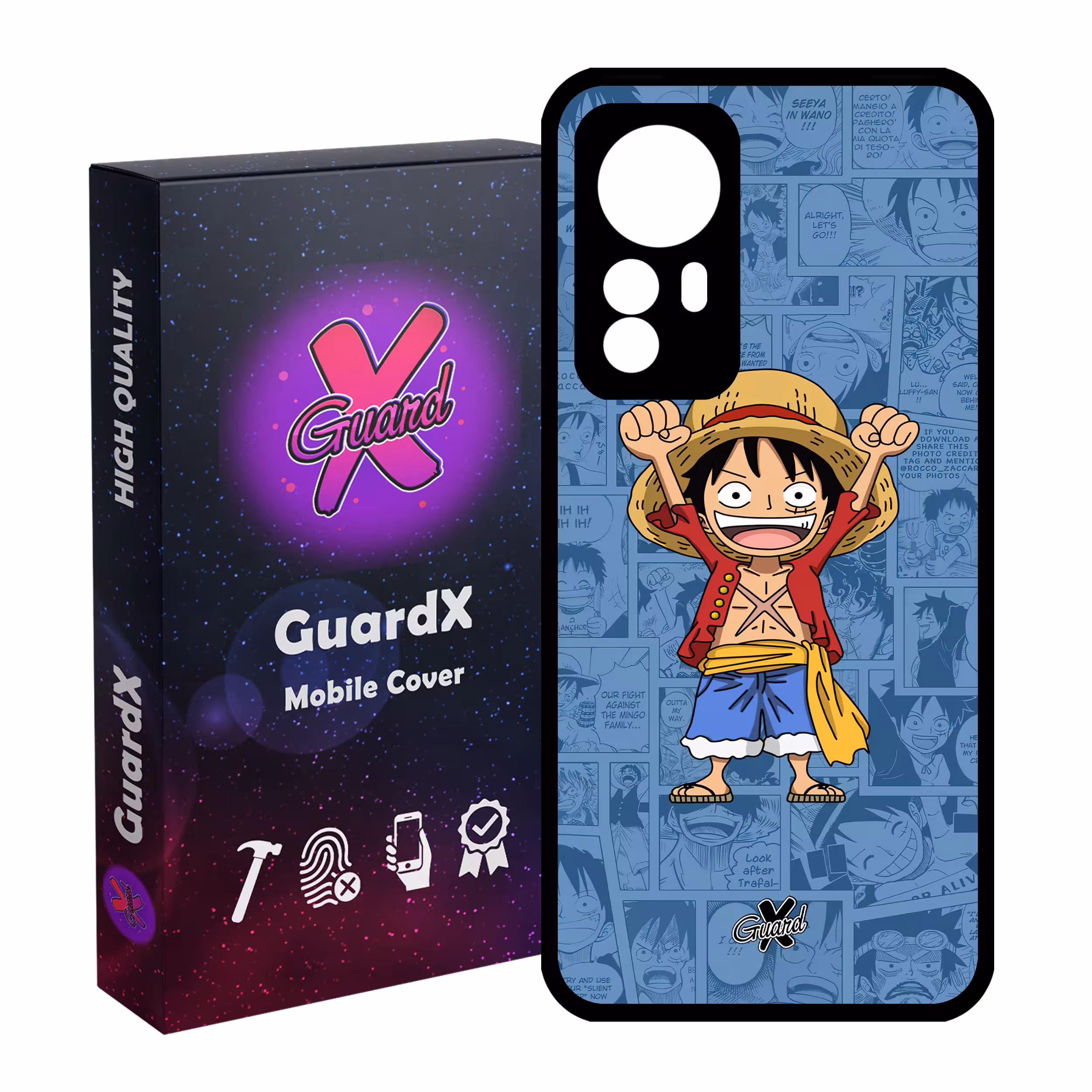 کاور گارد ایکس طرح One Piece Luffy Anime مدل Glass10464 مناسب برای گوشی موبایل شیائومی Mi 12/Mi 12X/Mi 12S
