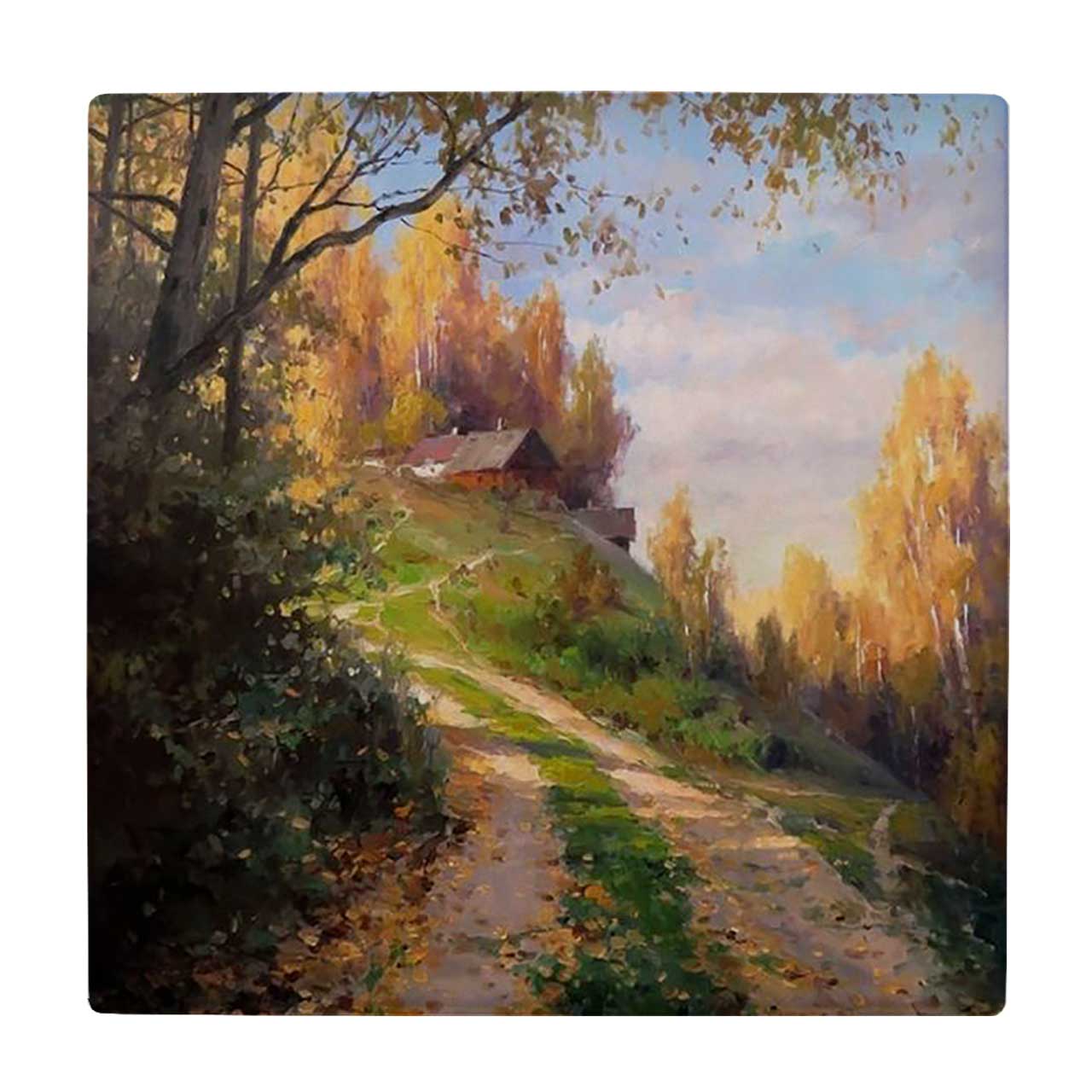  کاشی کارنیلا طرح کلبه کوهستانی کد wkk3389