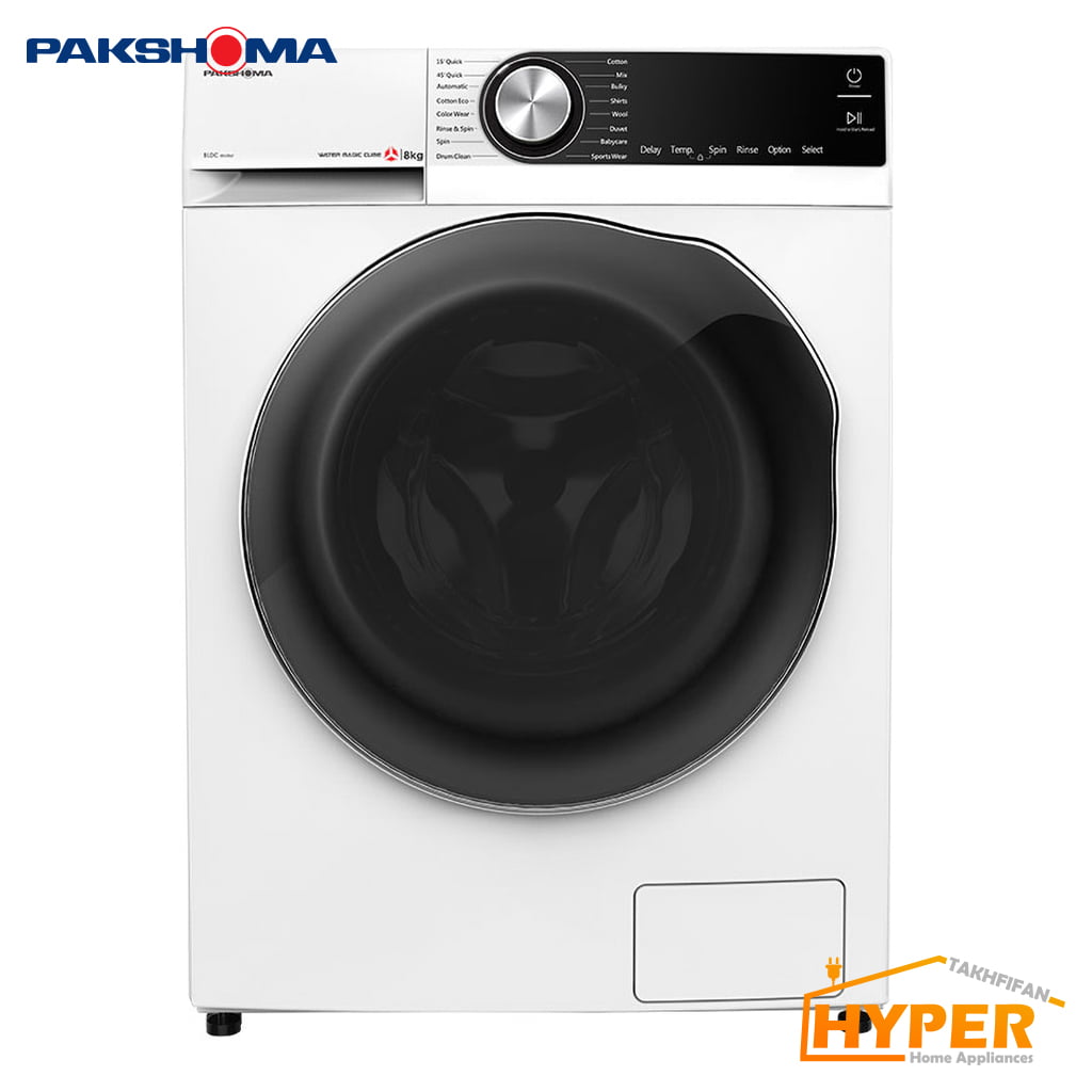 ماشین لباسشویی پاکشوما Pakshoma TFB-86407 WT سفید 8 کیلویی