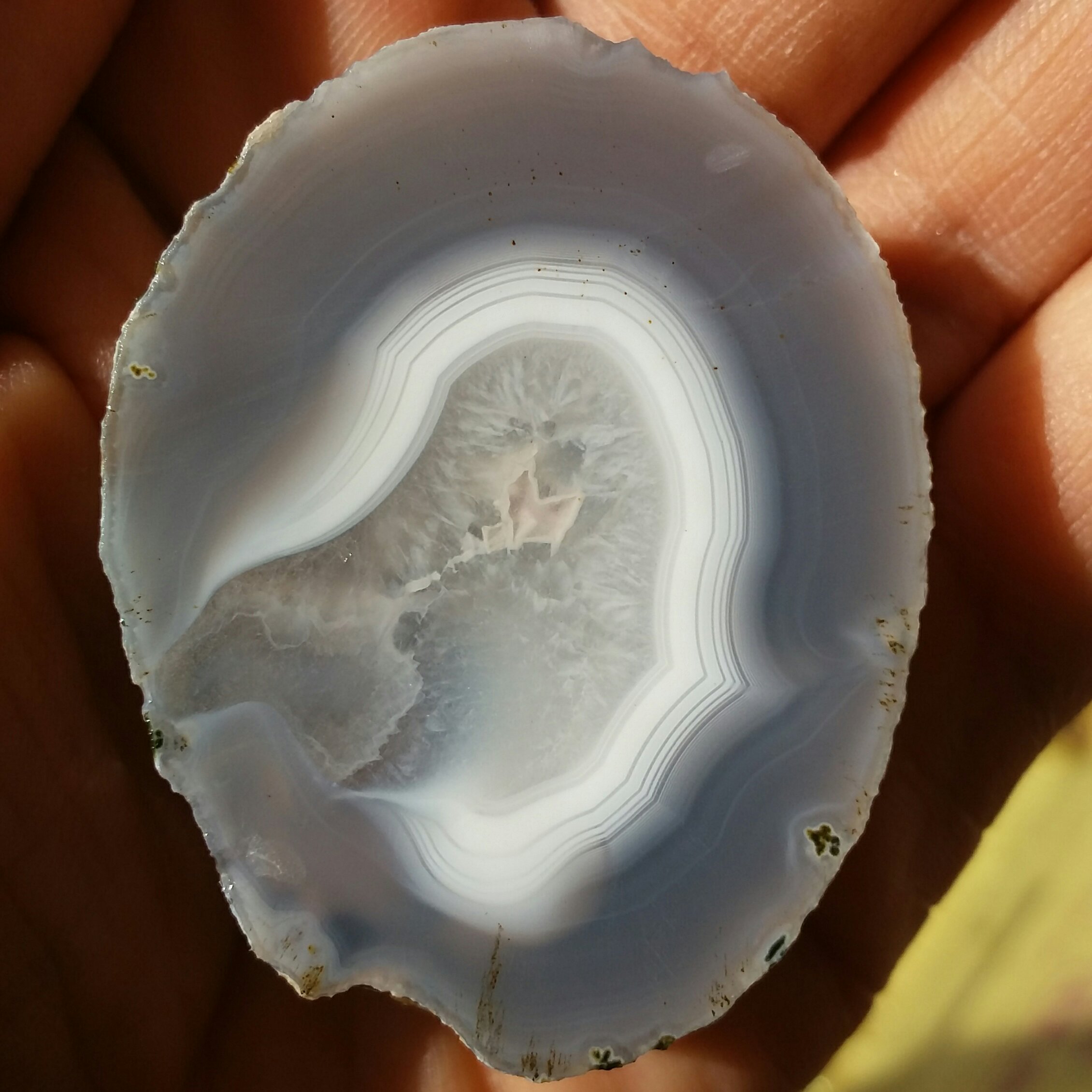 اسلایس سنگ راف عقیق سلیمانی 3بعدی مصور(نیم رخ انسان) 100درصد طبیعی شاهکار خلقت