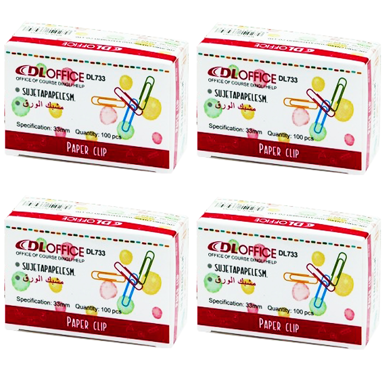 گیره کاغذ دلی مدل آفیس کد 733 بسته 400 عددی