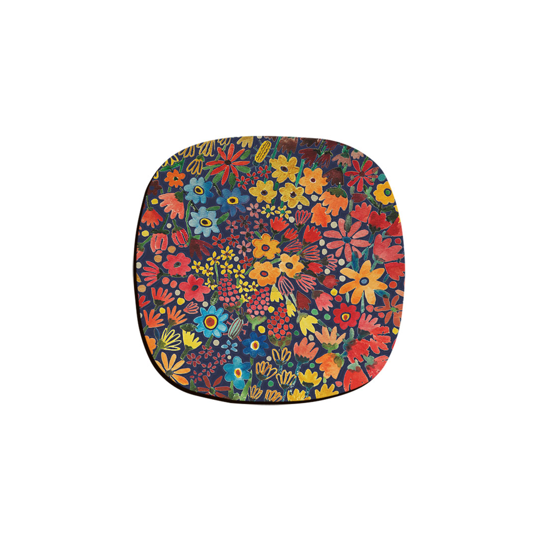 زیر لیوانی ترمه طراحان ایده مدل گل‌های قرمز کد cfp055