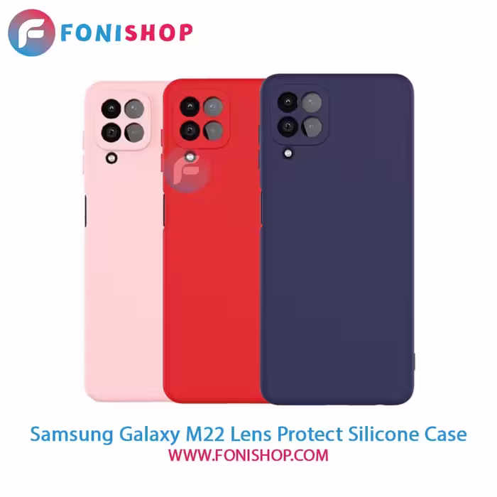 قاب سیلیکونی محافظ لنزدار گوشی سامسونگ Samsung Galaxy M22
