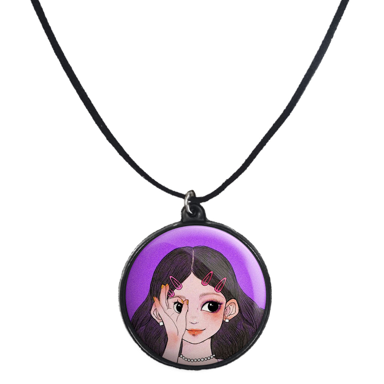 گردنبند پرمانه طرح دخترانه جذاب کد pmb.30013 مدل دو طرفه