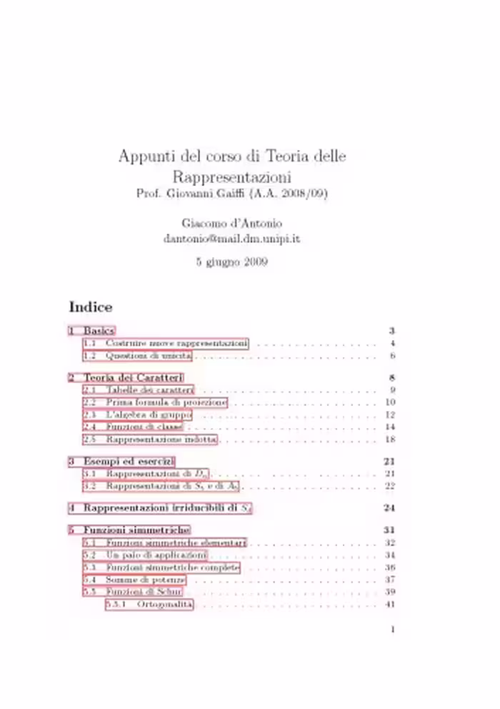 خرید و دانلود نسخه کامل کتاب Appunti del corso di Teoria delle Rappresentazioni