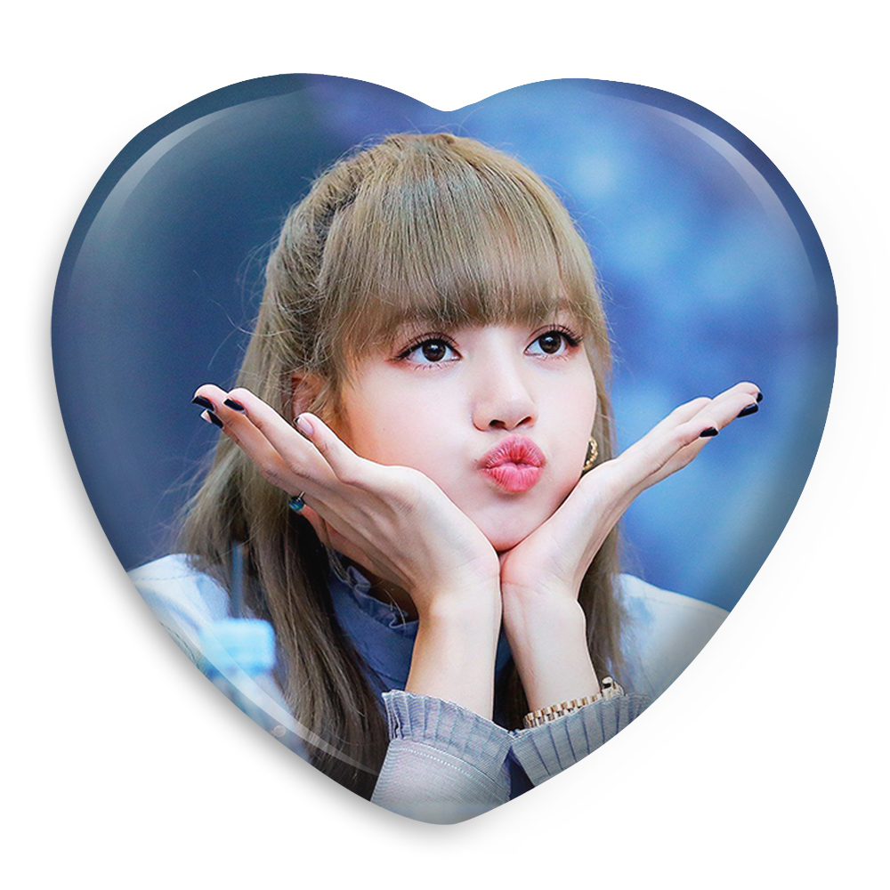 پیکسل خندالو طرح لیسا گروه موسیقی بلک پینک مدل قلبی کد 2970