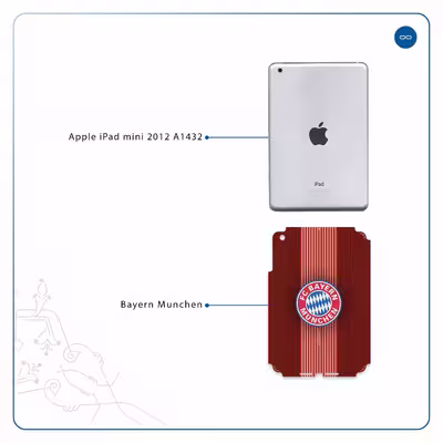 برچسب پوششی ماهوت مدل Bayern-Munchen مناسب برای تبلت اپل iPad mini 2012 A1432