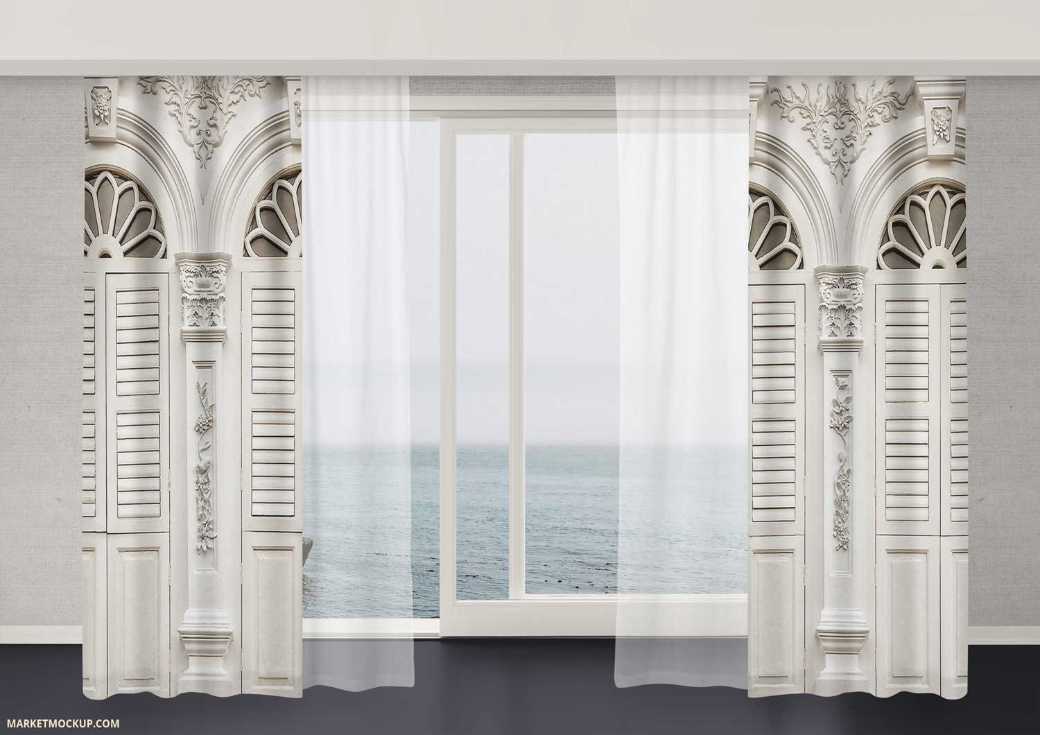 پرده عمارت سه بعدی