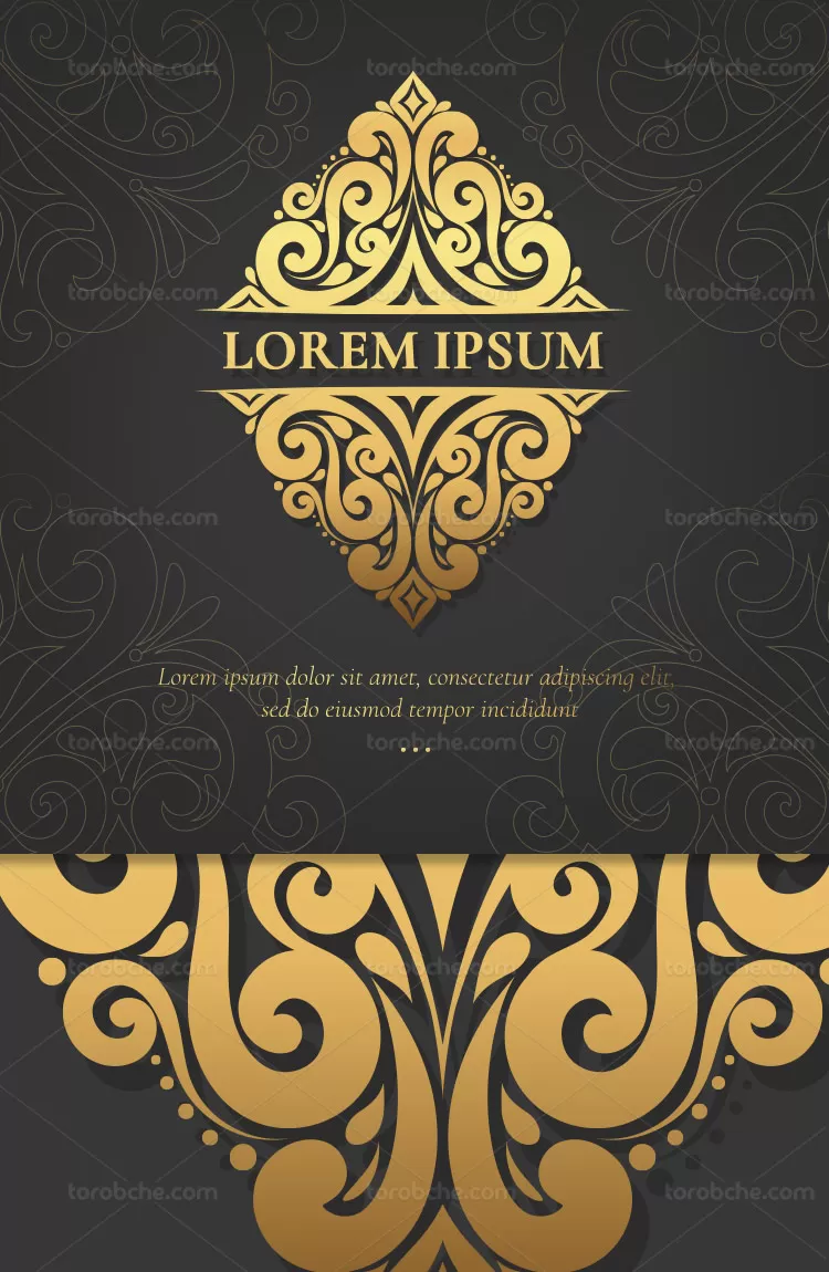 وکتور پس زمینه سنتی طلایی | گرافیک با طعم تربچه