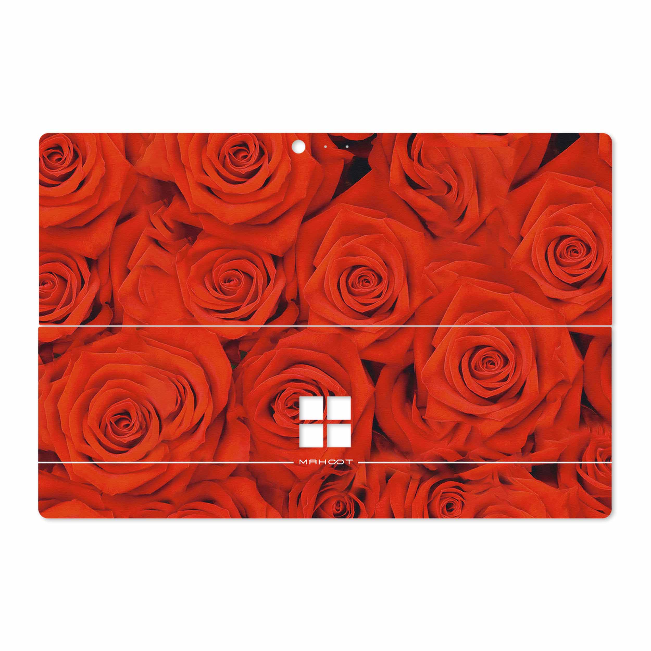 برچسب پوششی ماهوت مدل Red-Flower مناسب برای تبلت مایکروسافت Surface Pro 4 2015