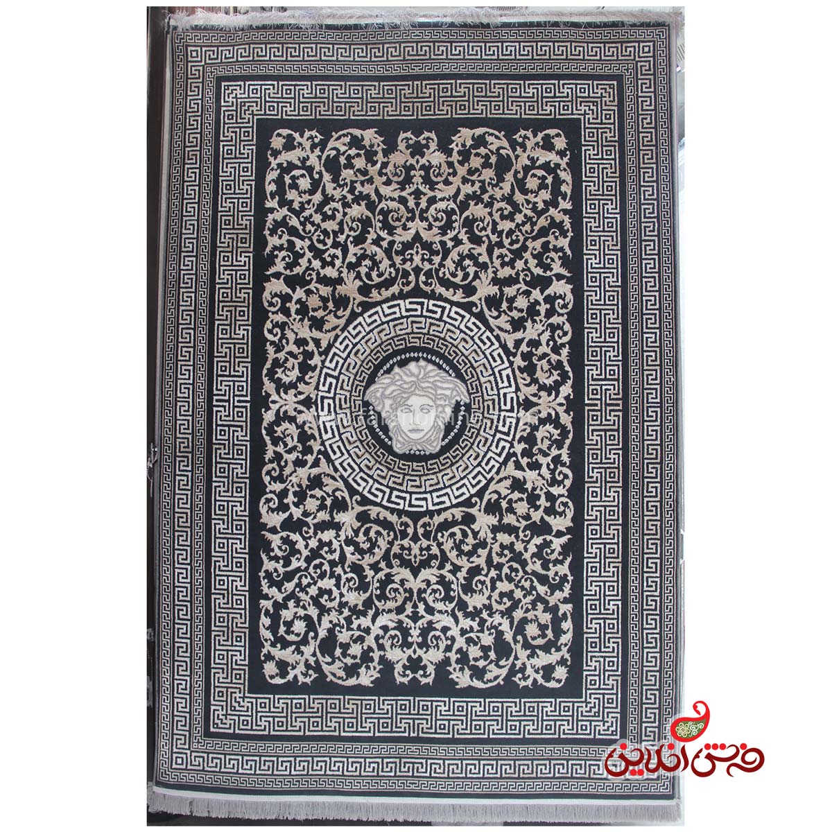 فرش ماشینی وینتیج شاهکار شفق تبریز کد 19240 طرح ورساچه