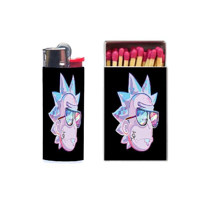 فندک مدل ریک و مورتی کد 168 به همراه کبریت