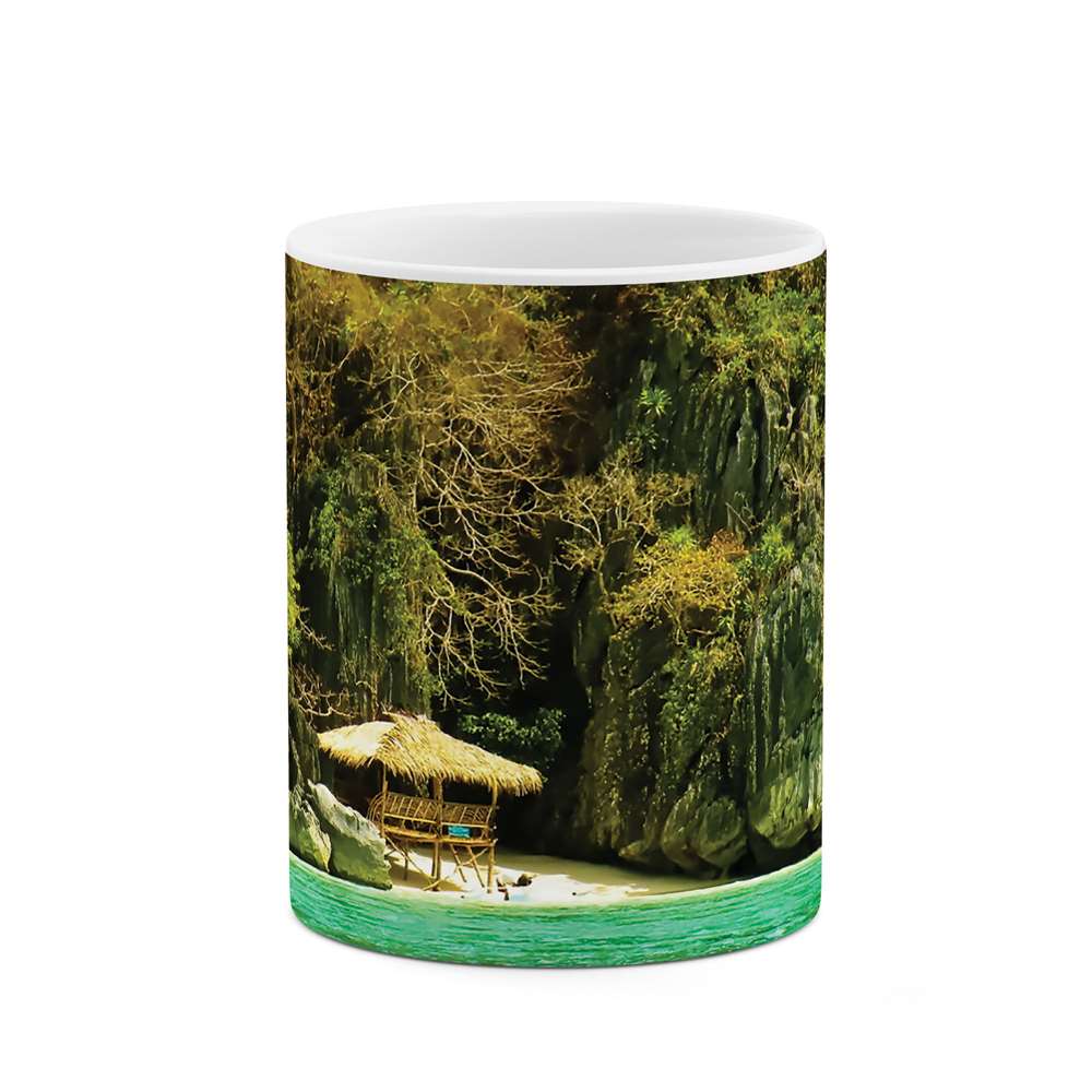 ماگ طرح خانه ساحلی مدل mgs05582