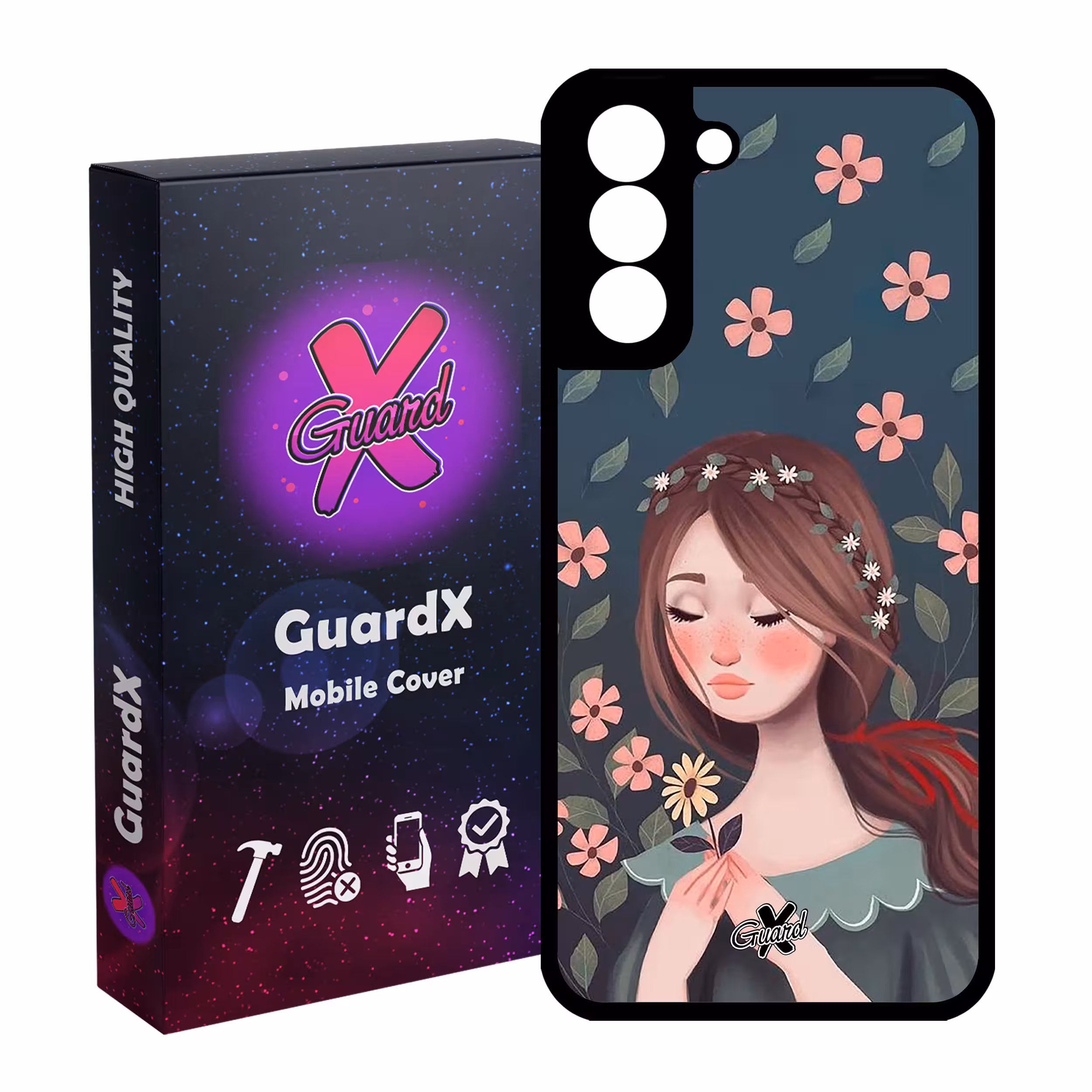کاور گارد ایکس طرح Girl مدل Glass10332 مناسب برای گوشی موبایل سامسونگ Galaxy S21 FE