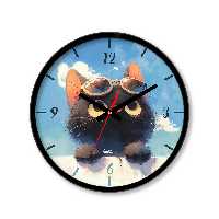 ساعت دیواری کوچک راویتا طرح گربه کد 3561