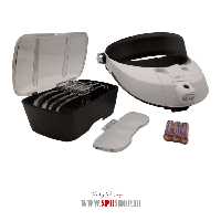 ذره بین هدبندی چراغ دار 5 لنز مدل MG-81001