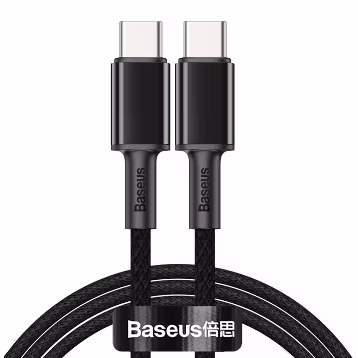 کابل شارژ USB-C به USB-C بیسوس مدل High Density CATGD-A01 طول 2 متر توان 100 وات