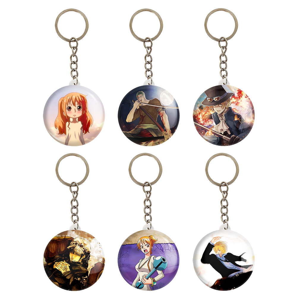 جاکلیدی خندالو مدل انیمه وان پیس One Piece کد 937A مجموعه 6 عددی