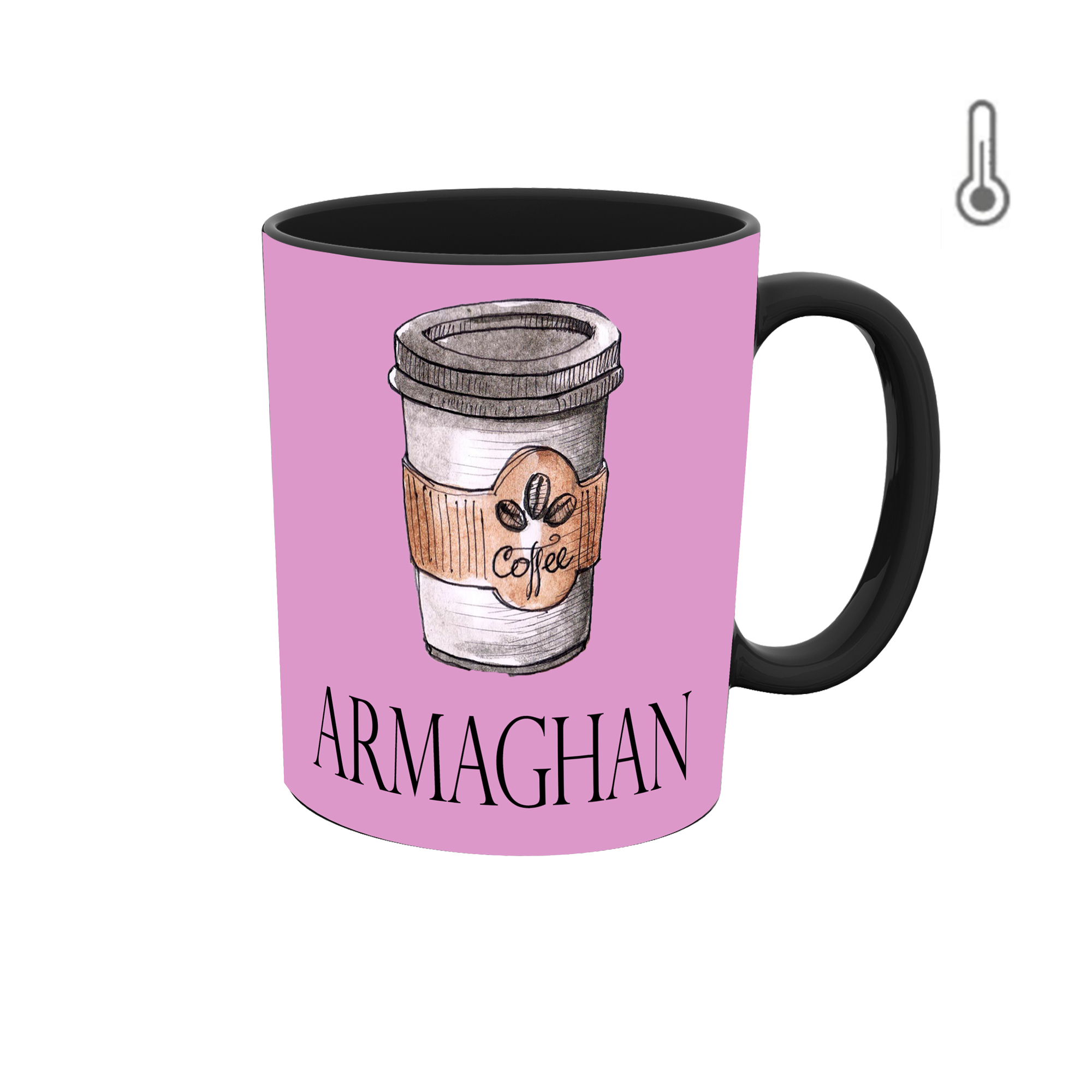 ماگ حرارتی طرح اسم ارمغان مدل coffee