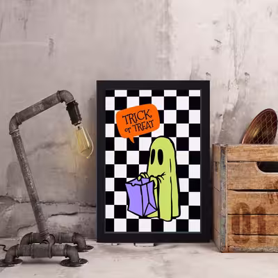 تابلو مدل Trick Ghost کدS1428-b
