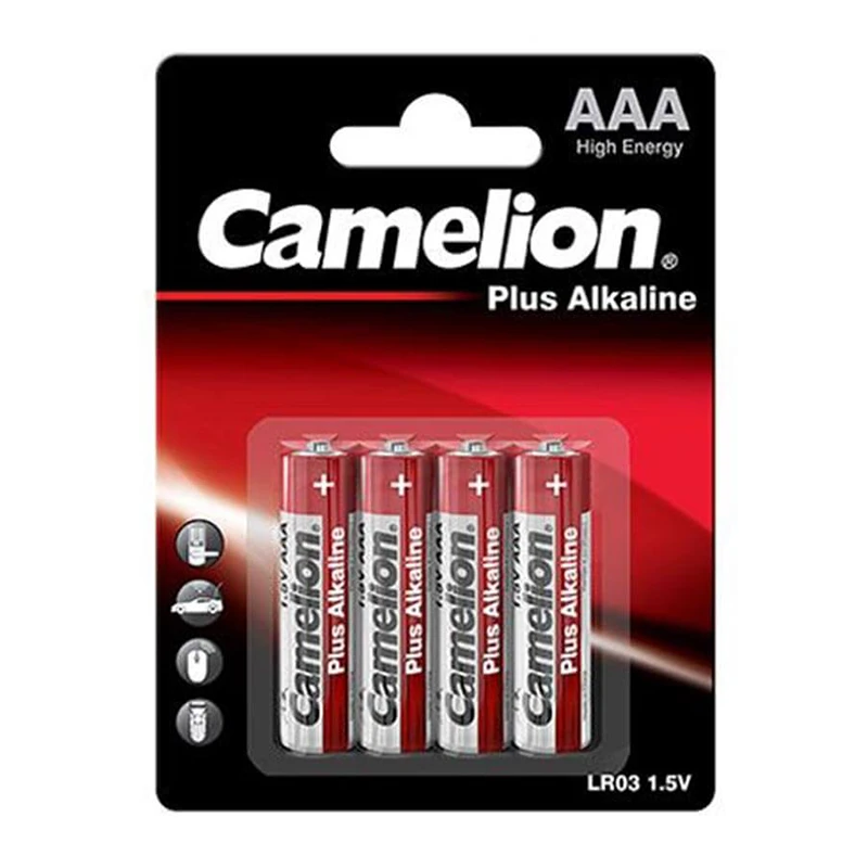 باتری نیم قلمی کملیون مدل Plus Alkaline بسته 4 عددی