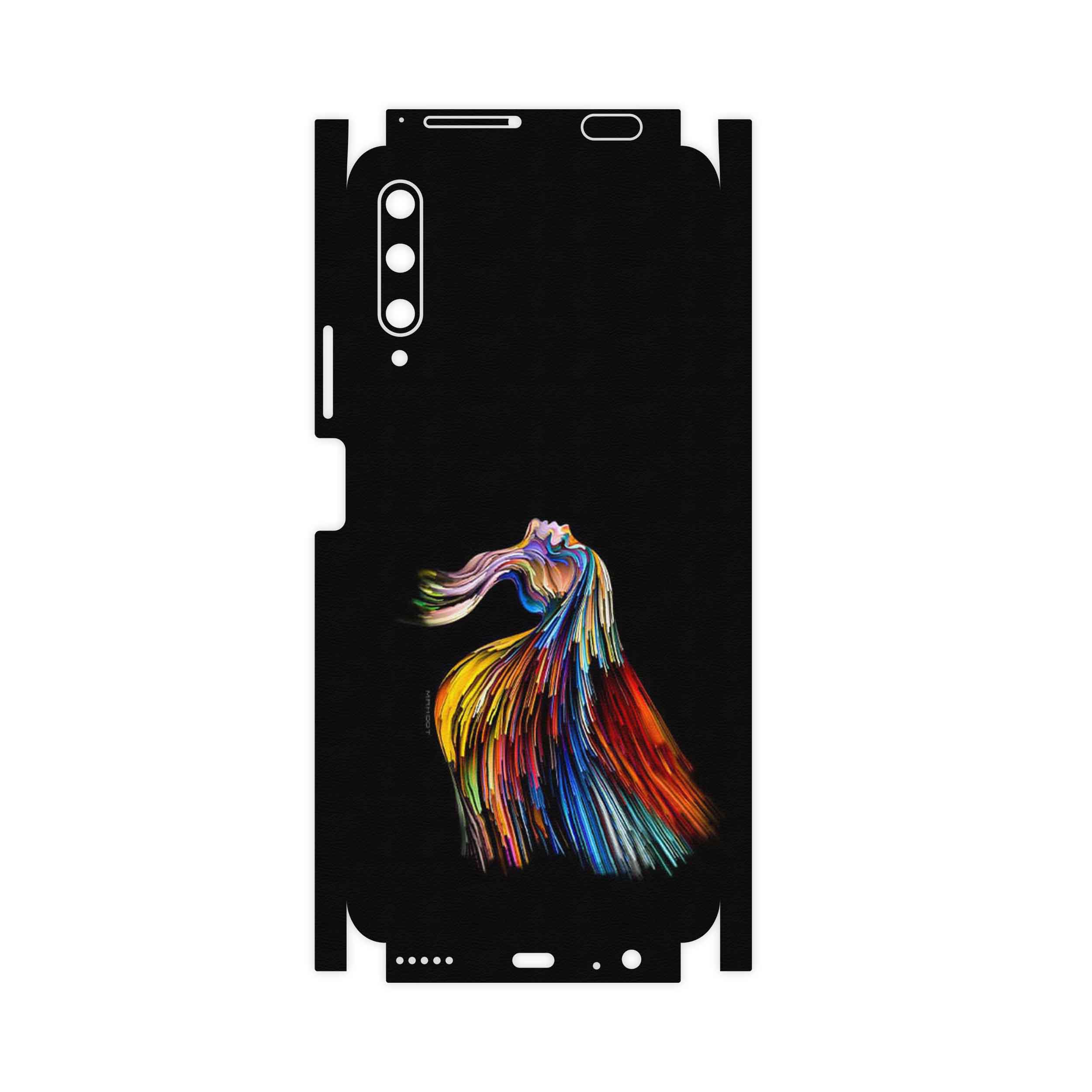برچسب پوششی ماهوت مدل Rainbow Hair Digital Art-FullSkin مناسب برای گوشی موبایل هوآوی Y9S