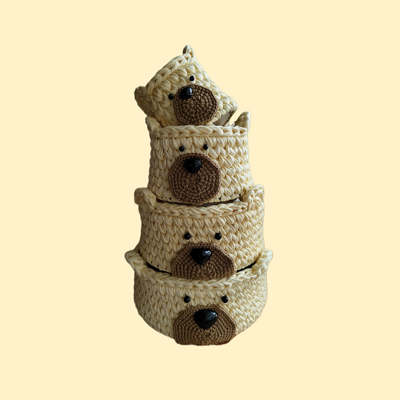 ست سبد وسایل کودک طرح خرس کد 14 مجموعه 4 عددی