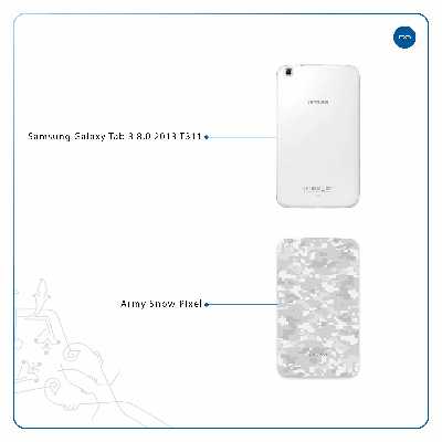 برچسب پوششی ماهوت مدل Army-Winter-Pixel مناسب برای تبلت سامسونگ Galaxy Tab 3 8.0 2013 T311