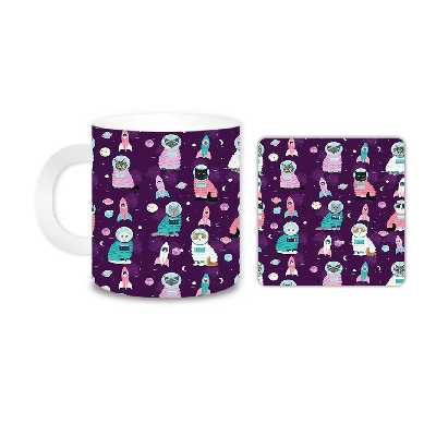 ماگ مدل گربه کد 154 به همراه زیر لیوانی