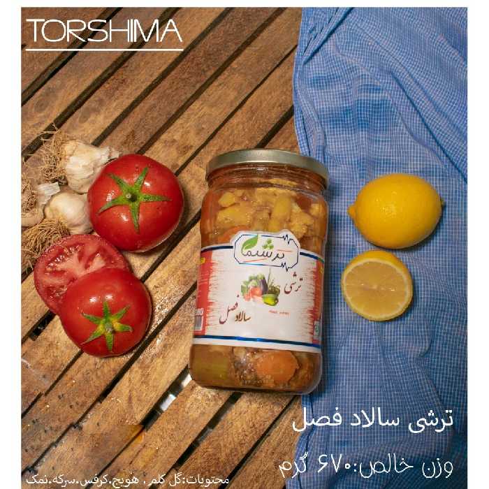 ترشی سالاد فصل 670 گرمی ترشیما (با طعم و کیفیت عالی و بینظیر)