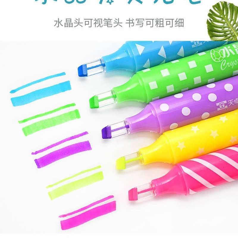 هایلایتر های نوک شفاف در بسته های 5 عددی