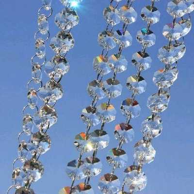 پرده ریشه ای آریا کریستال مدل ساده سایز 30x100 سانتی متر