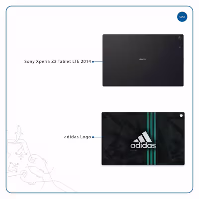 برچسب پوششی ماهوت مدل adidas-Logo مناسب برای تبلت سونی Xperia Z2 Tablet LTE 2014