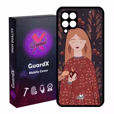 کاور گارد ایکس طرح دختر مدل Glass10413 مناسب برای گوشی موبایل سامسونگ Galaxy A12