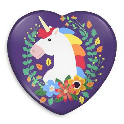 پیکسل خندالو طرح اسب تک شاخ یونیکورن مدل قلبی کد 1111