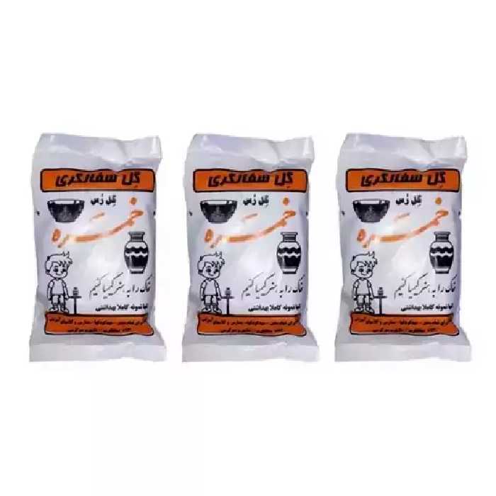 3بسته گل رس گل سفال گری درجه یک و نرم و تازه مارک خمره مجسمه سازی کاردستی