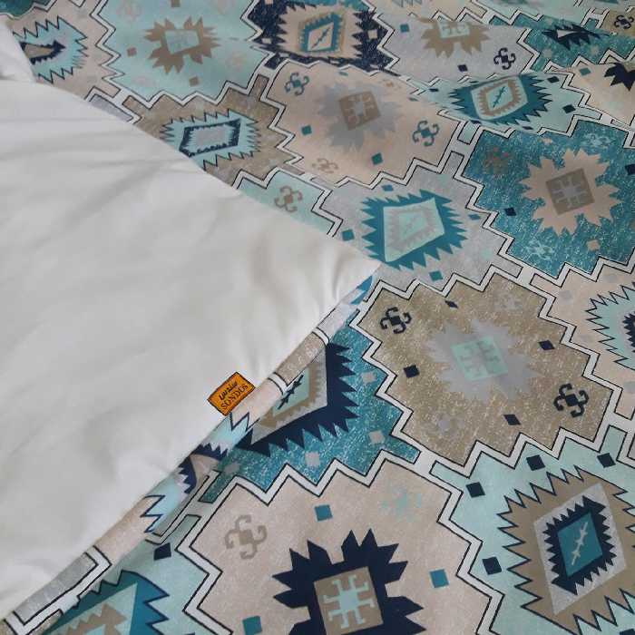  لحاف سندس مدل فیروزه کد F667 دو نفره سایز 220x190 سانتی متر