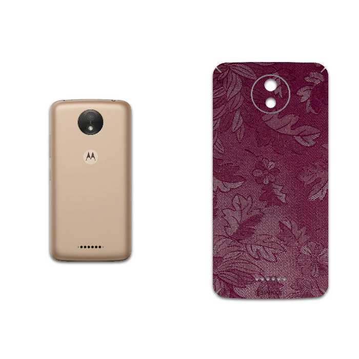 برچسب پوششی ماهوت مدل Red-Wildflower مناسب برای گوشی موبایل موتورولا Moto C Plus