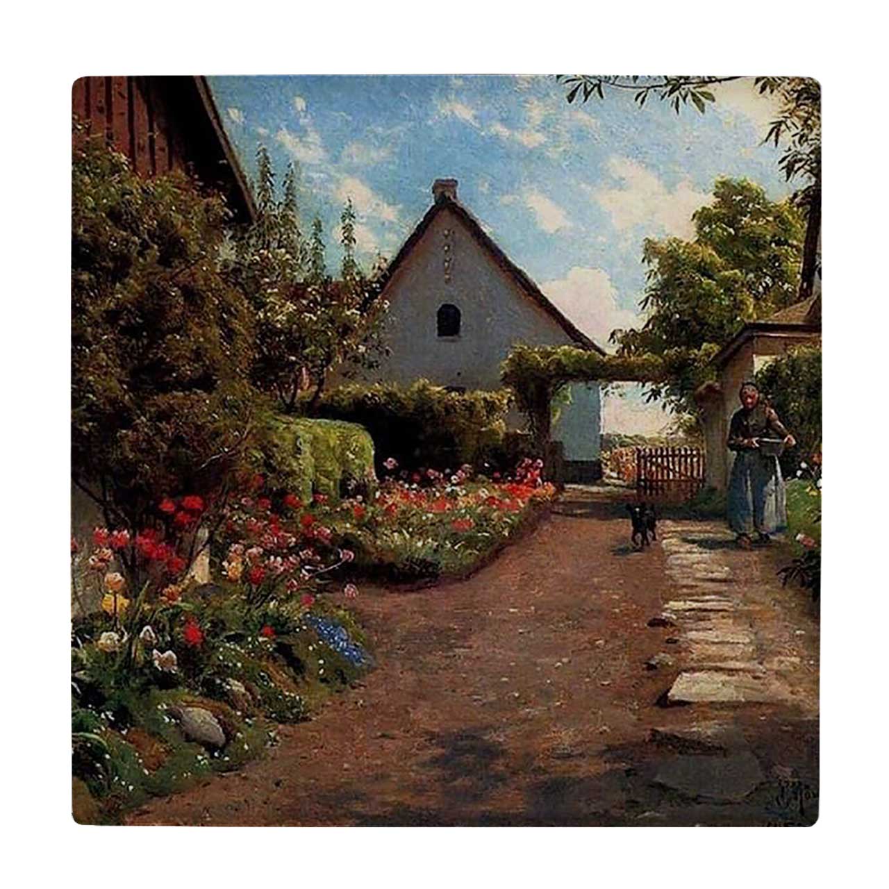  کاشی کارنیلا طرح خانه روستایی کد wkk607