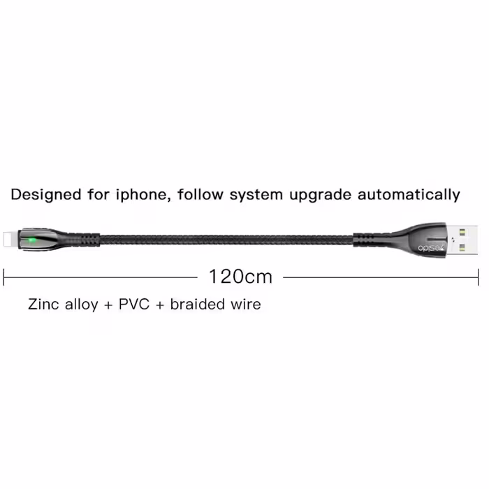 کابل USB به لایتنینگ یسیدو مدل CA-43 طول 1.2 متر