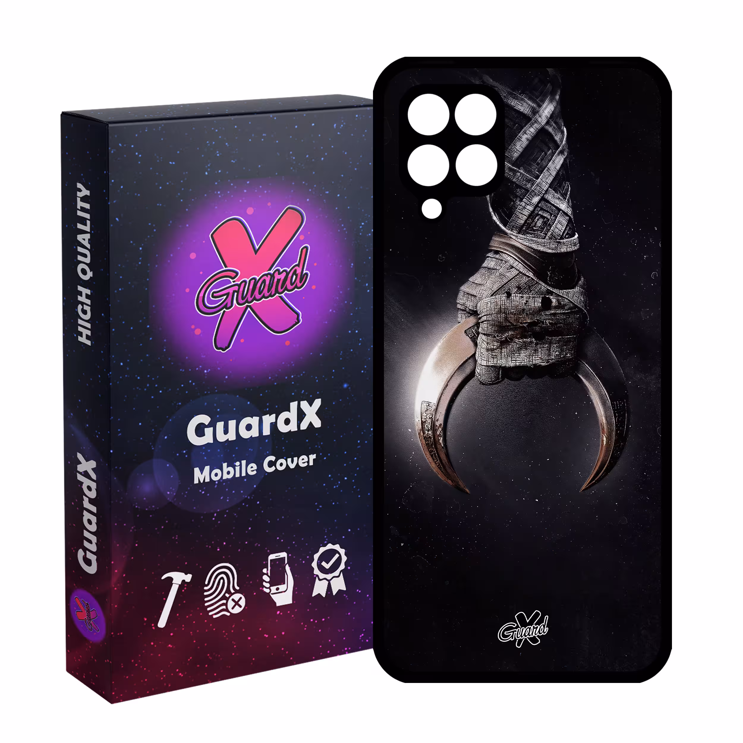 کاور گارد ایکس طرح شوالیه ماه مدل Glass10451 مناسب برای گوشی موبایل سامسونگ Galaxy A12/M12/F12